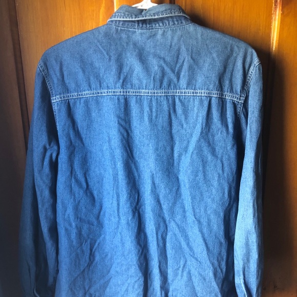 Vintage Bobbie Brooks Demin Christmas Button Down - Picture 2 of 6